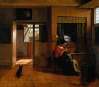 Pieter de Hooch - Interior with a Mother delousing her child's hair